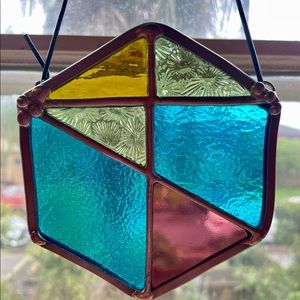 Stained Glass Hexagon Suncatcher